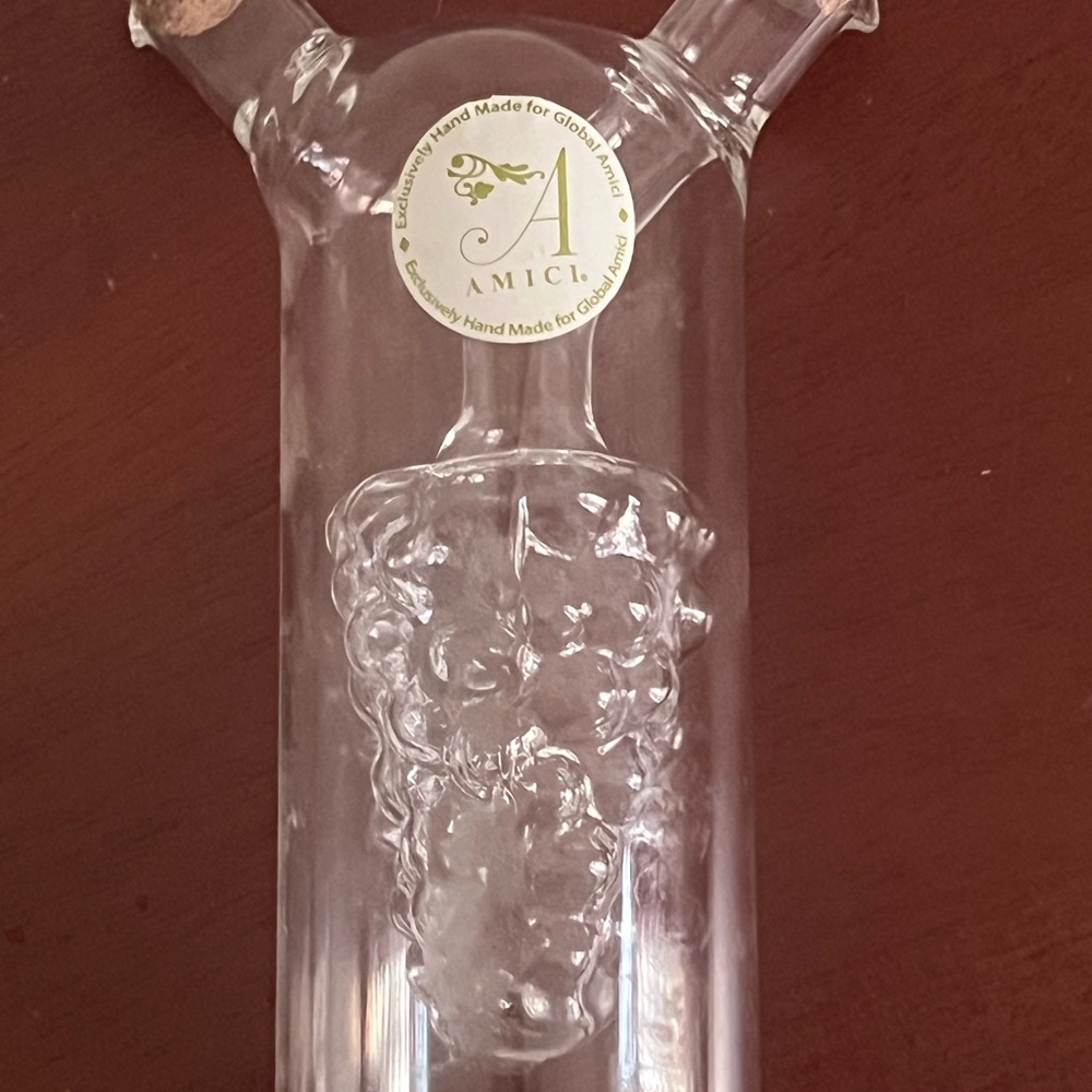 Amici Double Cruet Corked Glass Bottle for Oil / Vinegar 6.5" Tall